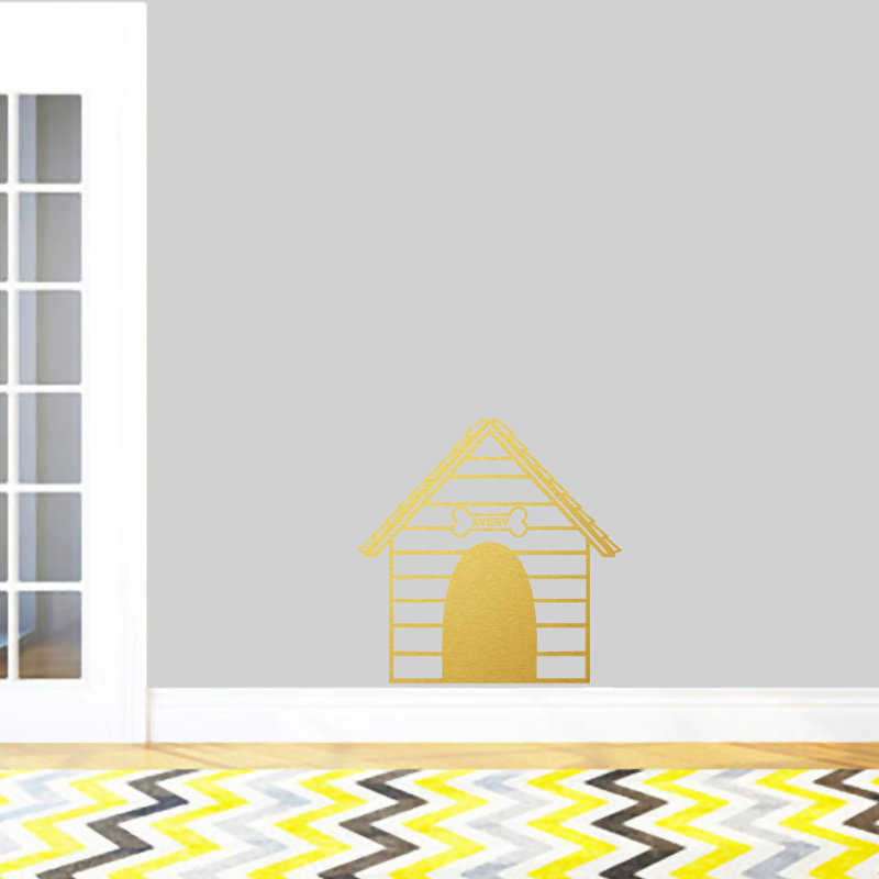 Adhésif décoratif maison de chien, Oui, Or