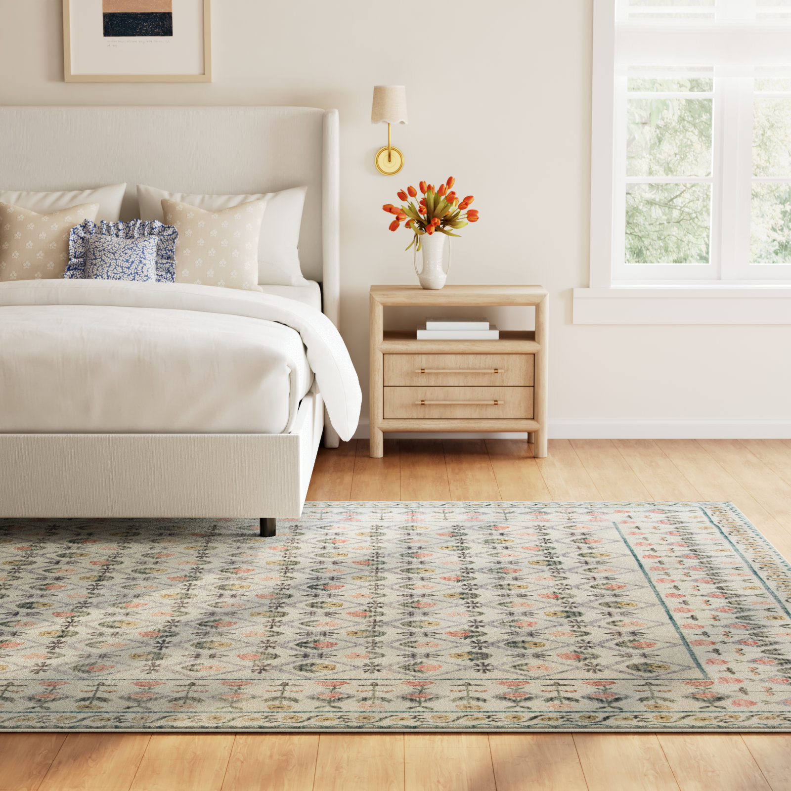 Rifle Paper Co. x Loloi Eden Rug feat. CloudPile, Rectangle 7'6" x 9'6"