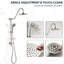 Ensemble de douche de salle de bain avec 5 trous pour la main et le jet, robinet en nickel brossé, trous