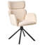 49cm H Polyester Upholstered Upholstered Back Armchair in Beige