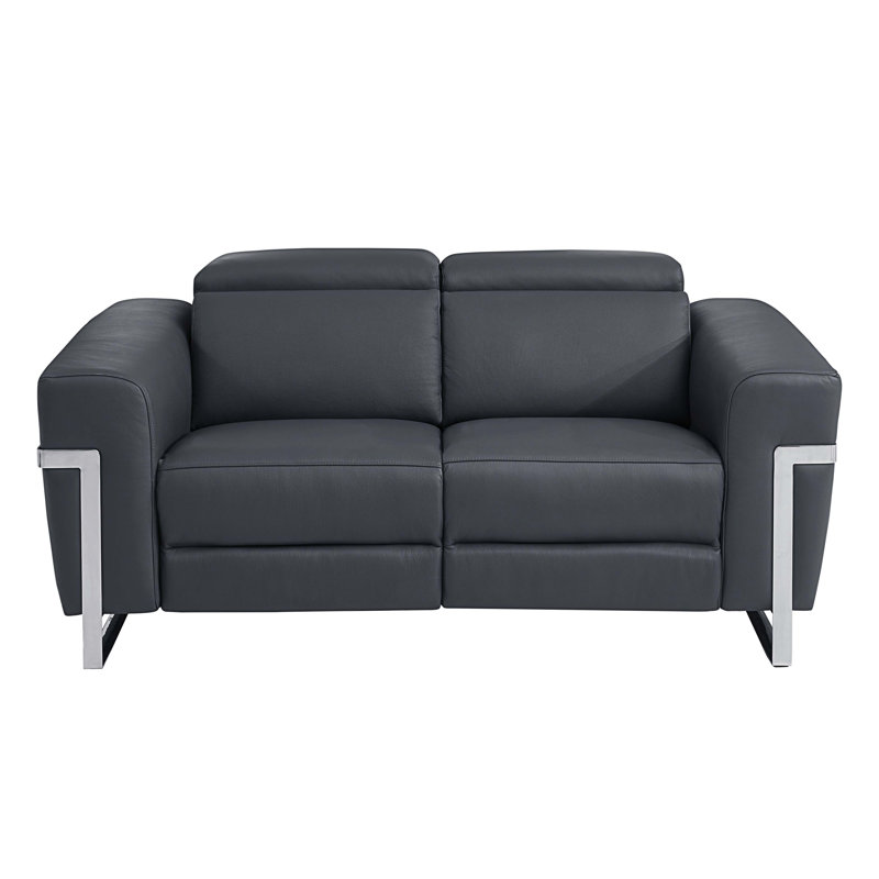 Recliner, Dark Gray Leather