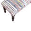 Modern Country / Farmhouse Multicolor/Brown Striped Handmade Upholstered Bench