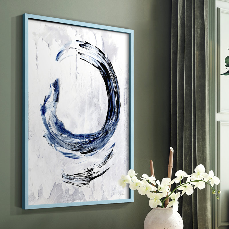 Moonglade I, reproduction encadrée - bois massif, Bleu, H 10 po x l 8 po