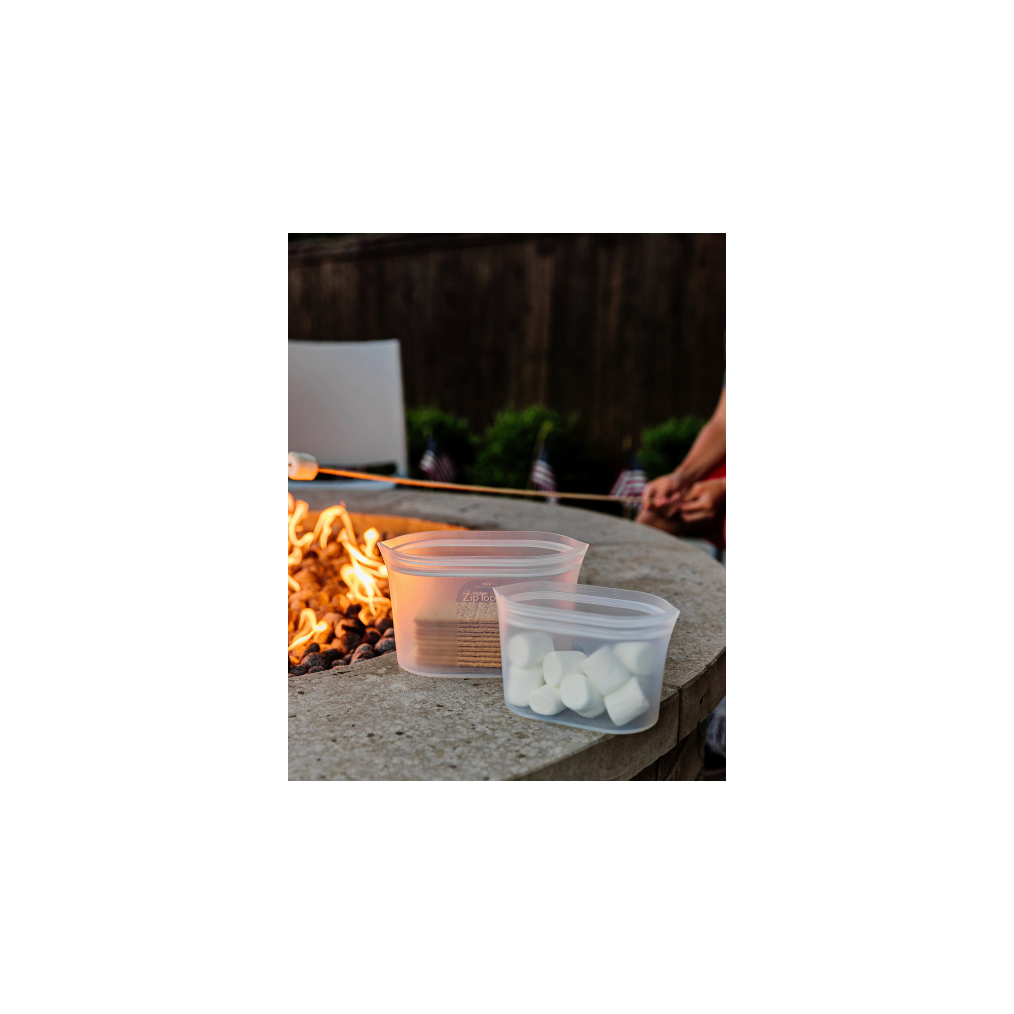 Zip Top Full Set Container Food Storage Set, Frost