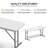 4 FT Narrow Folding Table，White-121100049-121100052
