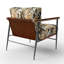 Fauteuil d'appoint rembourré Feline Grace Cheetah Print