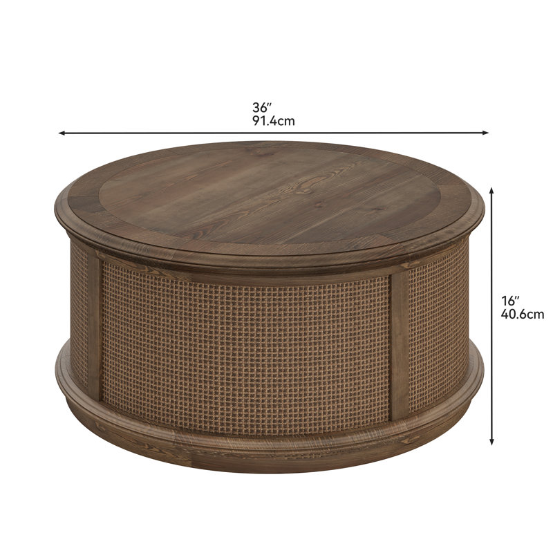Table basse Britnie, Bois brun