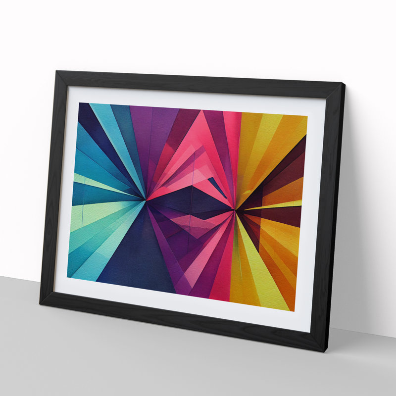 Evocative Modern Abstract - Framed Print, Black, 34cm H x 46cm W x 2cm D