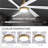 64" Ceiling Fan With LED Lights, Remote Control and Quiet Reversible DC Motor