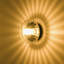 1-Light Modern Farmhouse Pumpkin Shaped Oval Ribbed Glass Wall Sconce