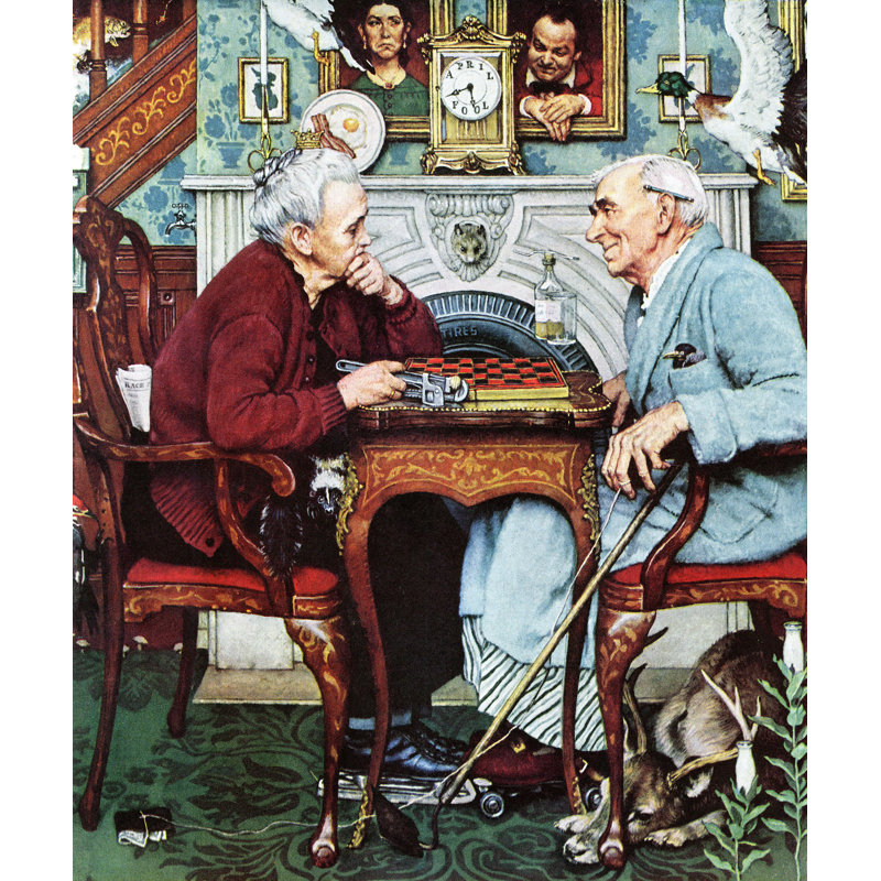 « april, 1943 » par norman rockwell, reproduction d’art sur toile tendue, H 29 po x l 24 po
