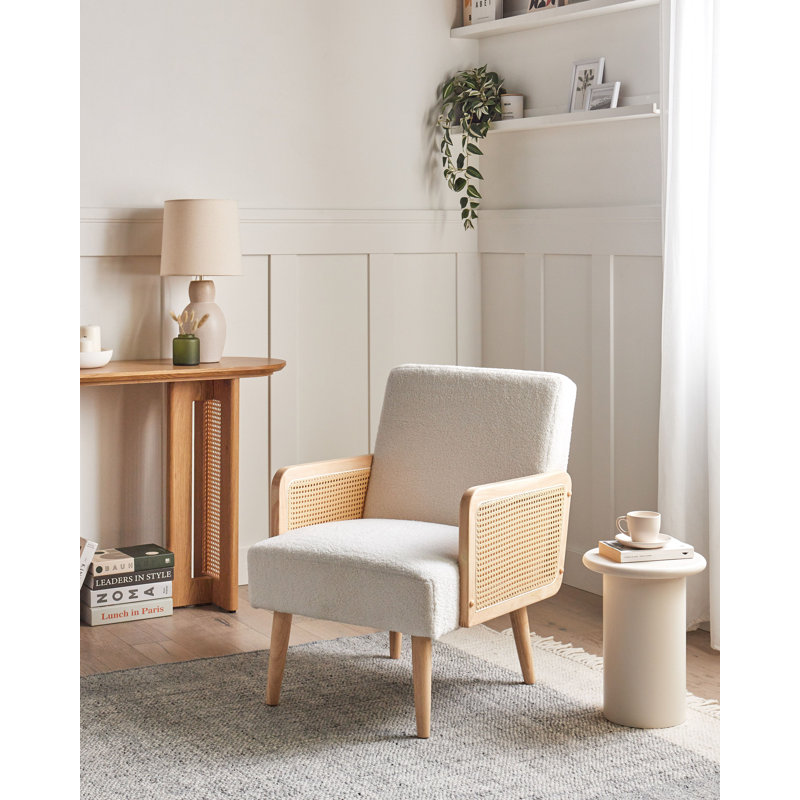 Armchair HOJBY , White Boucle