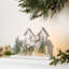 LED Flocked Holiday Village Display 12.5"L