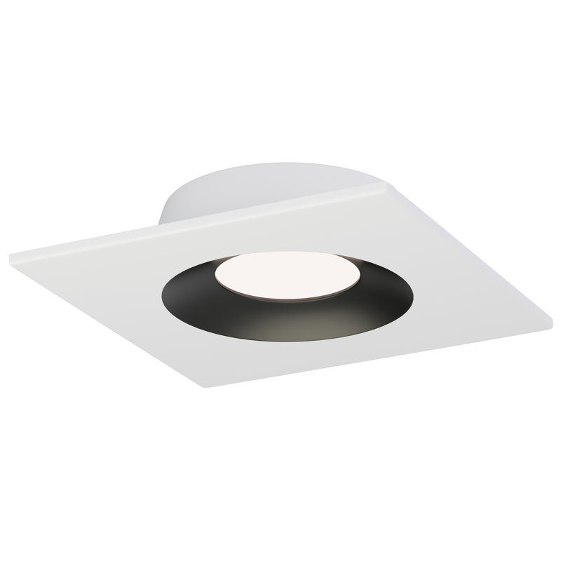 Kazushi Acrylic LED Flush Mount, White/Black