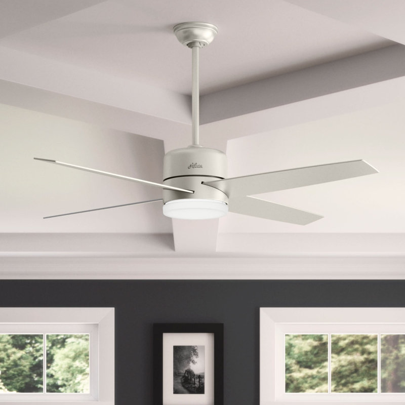 54" Advocate 4 - Blade LED Smart Standard Ceiling Fan with Remote Control and Light Kit Included