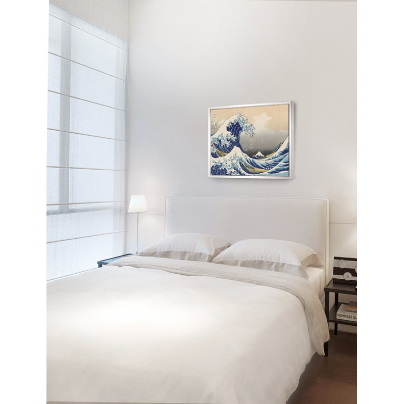 «The Great Wave off Kanagawa» par Katsushika Hokusai - reproduction d'art sur toile tendue, H 18 po x l 26 po x P 1,5 po