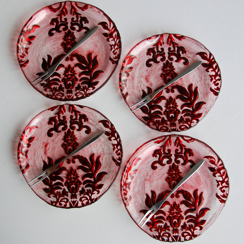 Ensemble de assiettes hors-d’œuvres 6,5" Armas, Velours rouge