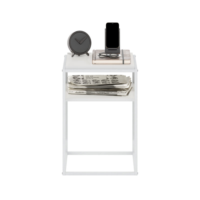 End Table, White, White