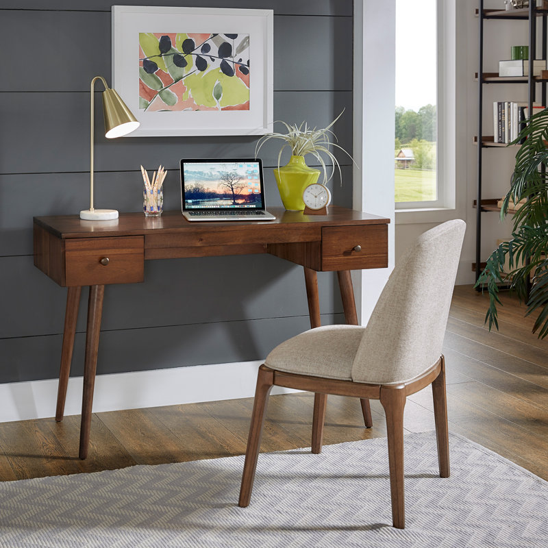 Prosser Solid Wood Base Writing Desk, Walnut