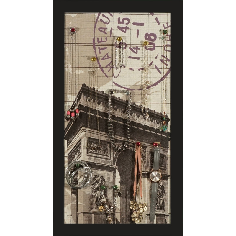 Porte-bijoux mural magnétique arc de triomphe
