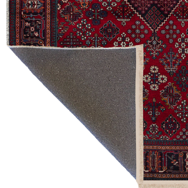Tapis décoratif rétro à motif bourgogne, Rectangle 3 pi 3 po x 4 pi 11 po