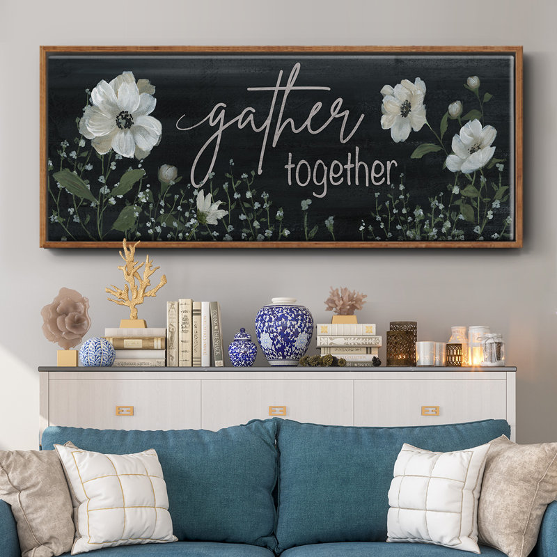 «Gather Together», toile encadrée, H 24 po x l 60 po