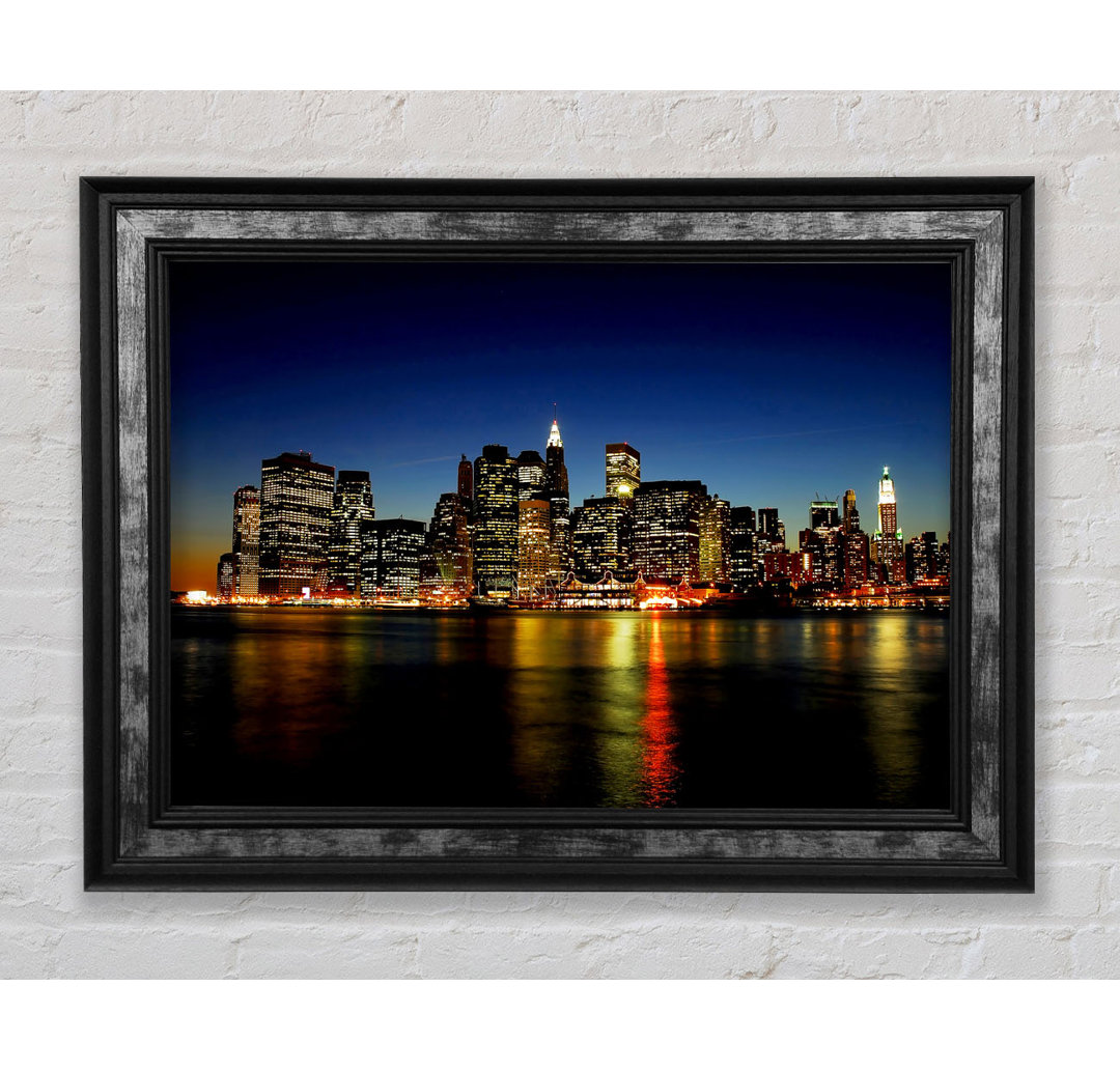 New York City View From Jersey - Einzelne Bilderrahmen Kunstdrucke