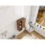 Armoire murale 24 po et tablettes de rangement combinées, porte à fermeture douce, convenant à une petite salle de bain, bureau, pièce de rangement, ébène brun-301144324