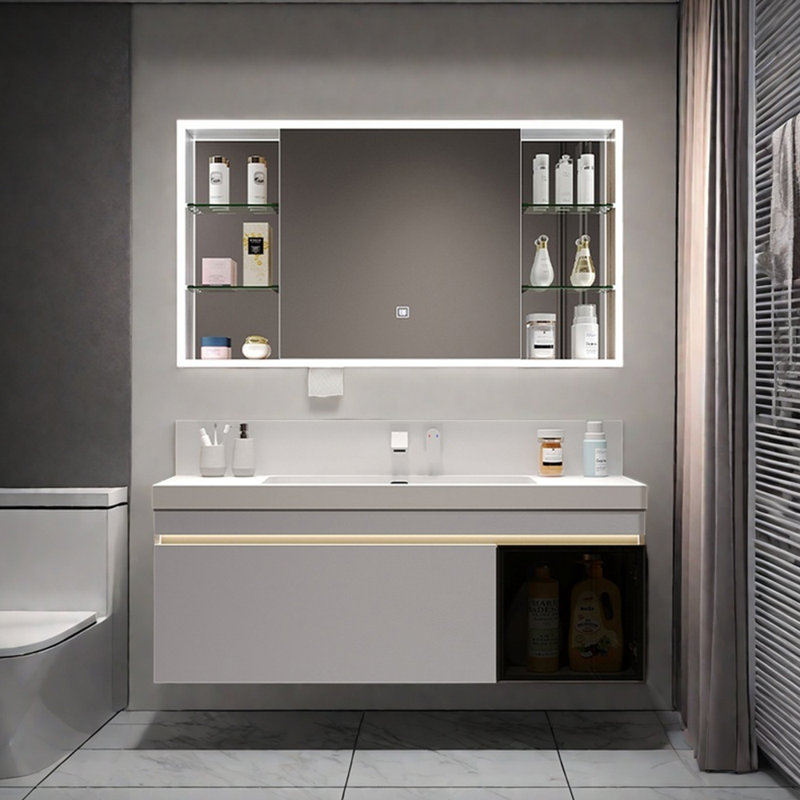Simple and light luxury bathroom cabinet