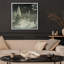 Hiver, neige, pin, forêt, campagne rustique, rétro, décoration Moody, impression sur toile encadrée-107118167-107118165