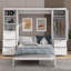 Grand lit escamotable mural avec garde-robe supplémentaire-457646707