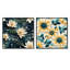 Ensemble de 2 collages carrés floraux zen jaune et blanc-1381082052-1381082053
