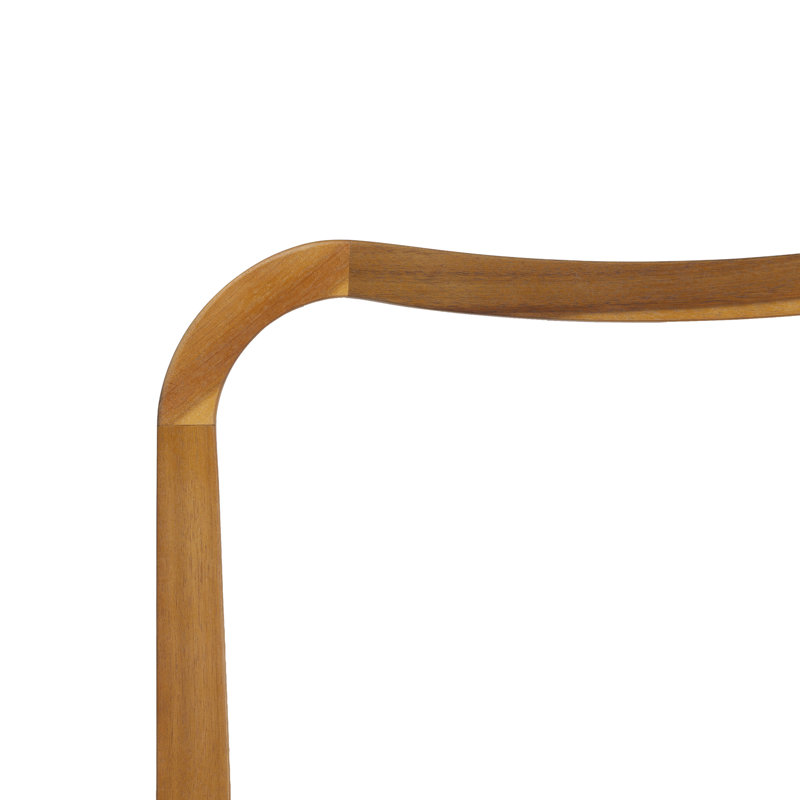 Chaises longues confort pour patio, dossier croisé moderne en bois d'acacia