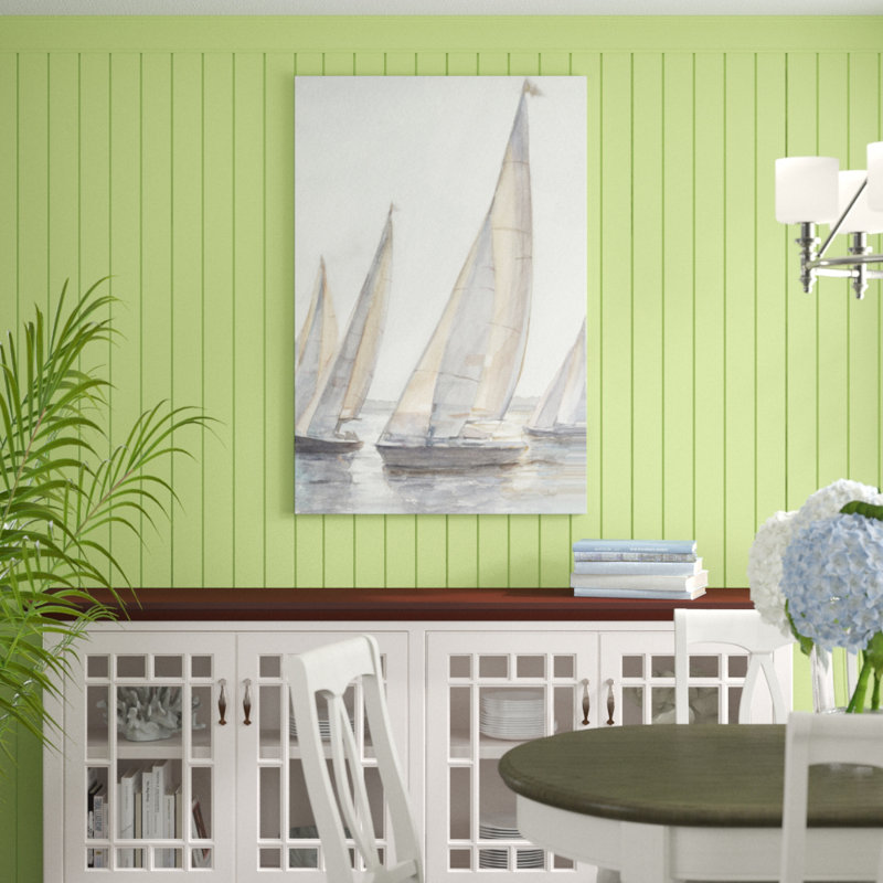 Plein Air Sailboats I by Ethan Harper - Painting, 122cm H x 81cm W, Wrapped Canvas