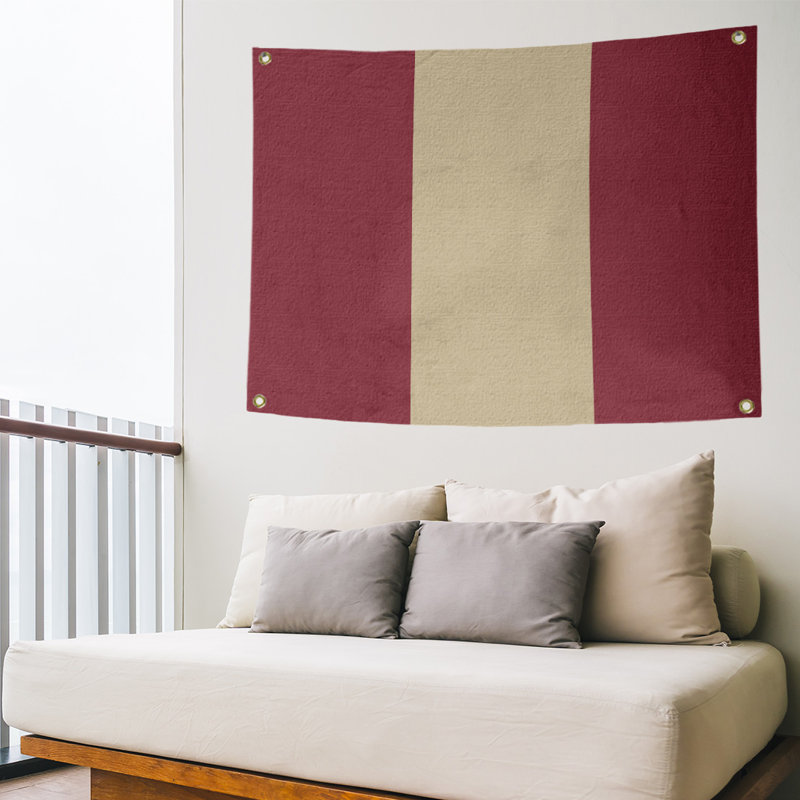 Tapisserie de polyester Arizona, H 26 po x l 36 po x P 1 po, Rouge brique / sable du désert / rouge brique