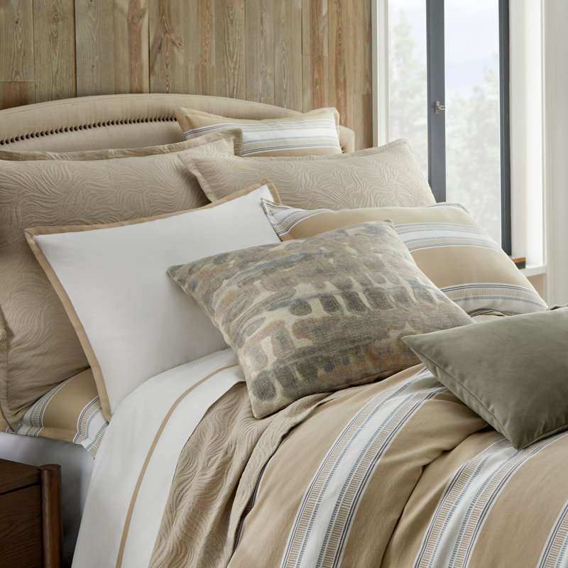 Come Monday Pillow Sand and Taupe, Rectangular 20" H x 26" W