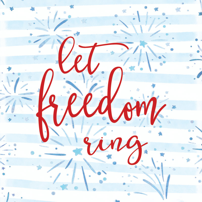 Let Freedom Ring - Wrapped Canvas Print, 51cm H x 51cm W x 3.8cm D
