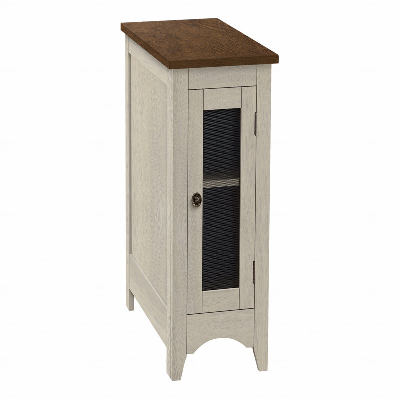 Table d'appoint, table de bout, table d'appoint, étroite, table de chevet, lampe, rangement, placage, placage, transitionnel