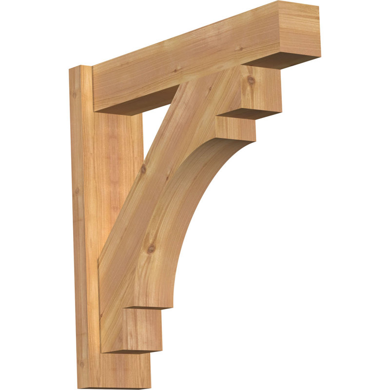 Persienne en bois Merced Block Rustic Timber, P 24 po x H 24 po, Sapin Douglas de 8 po (sciage brut)
