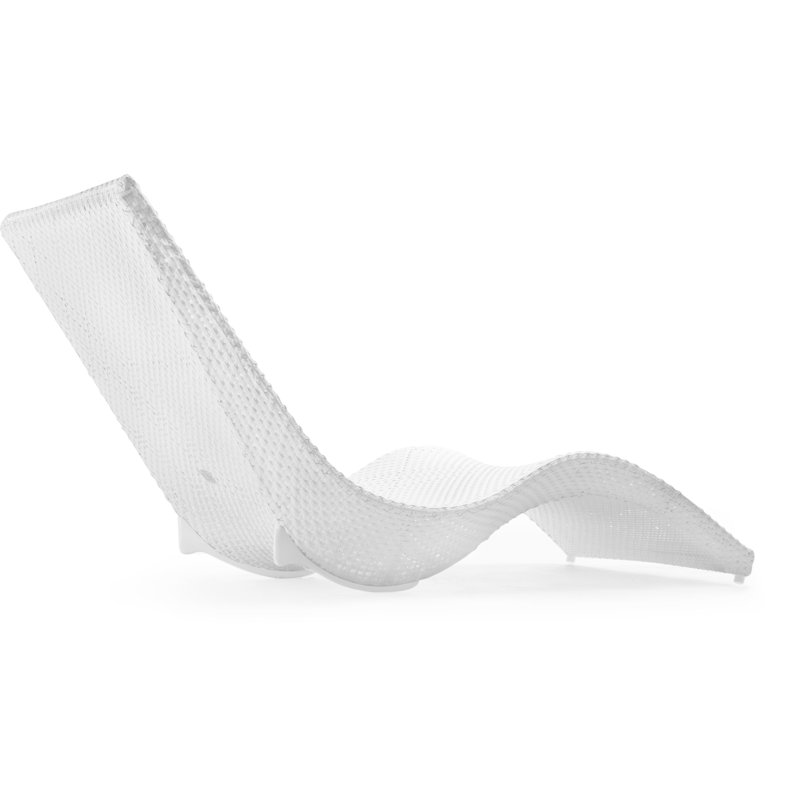 Mermaid Outdoor Chaise Lounge, White