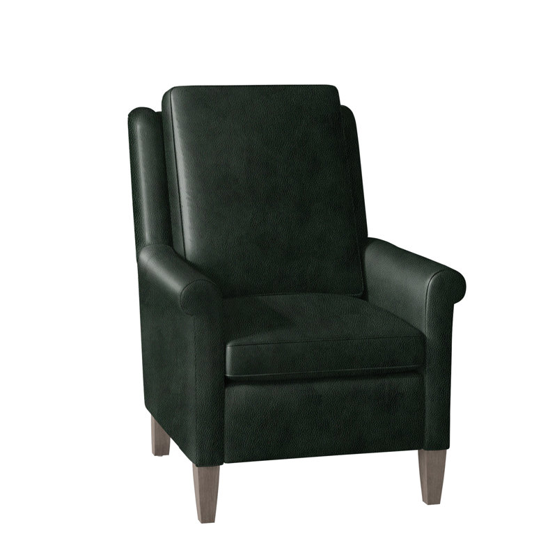 Fauteuil inclinable standard Timber, Cuir véritable vert forêt d'Anilina, Pierre, Manuel