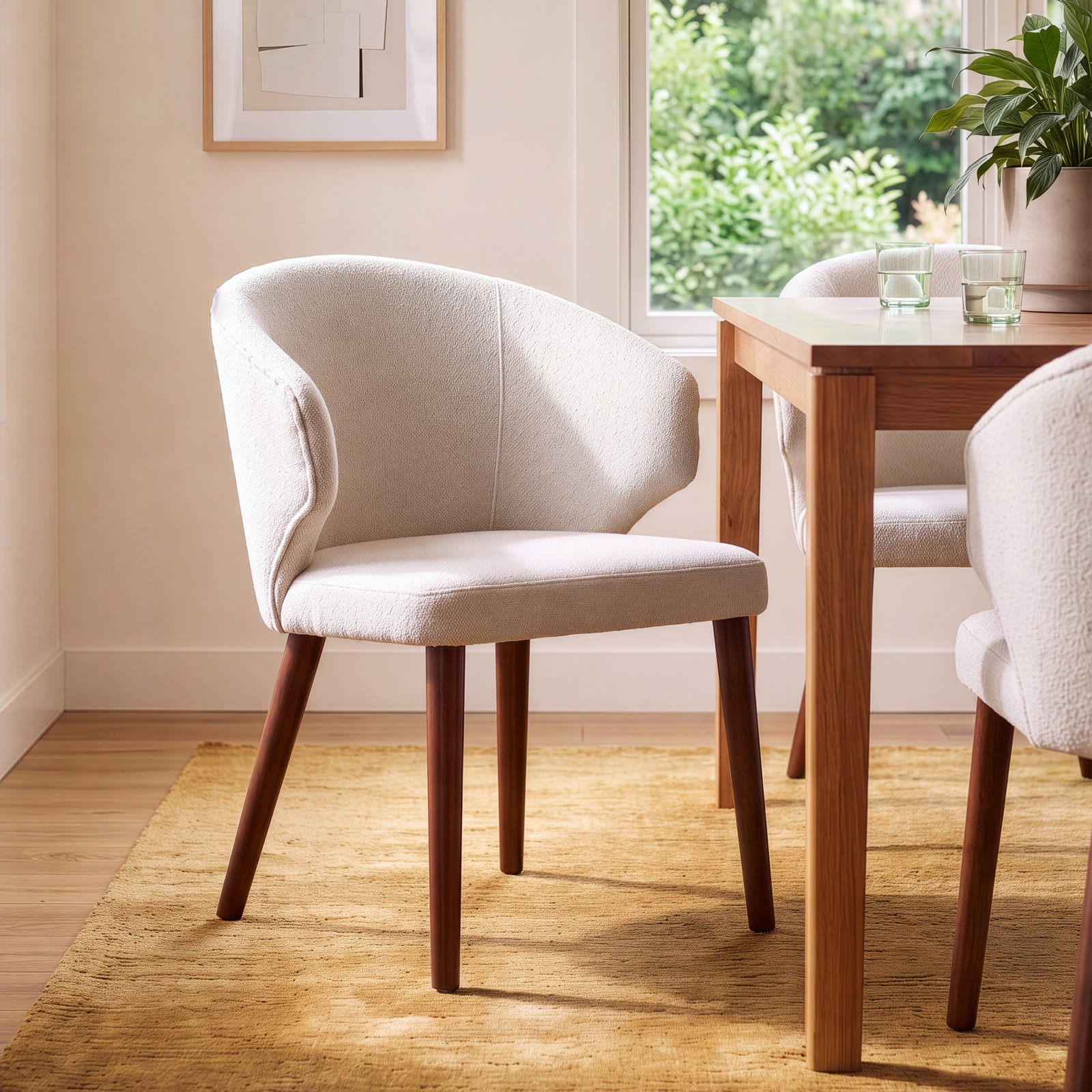 Kanalu Dining Chair, Beige Linen
