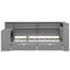 Lit plateforme en bois avec tablettes de rangement, tiroirs, station de charge, DEL, bureau et tête de lit tapissier-1795697219-1795697216