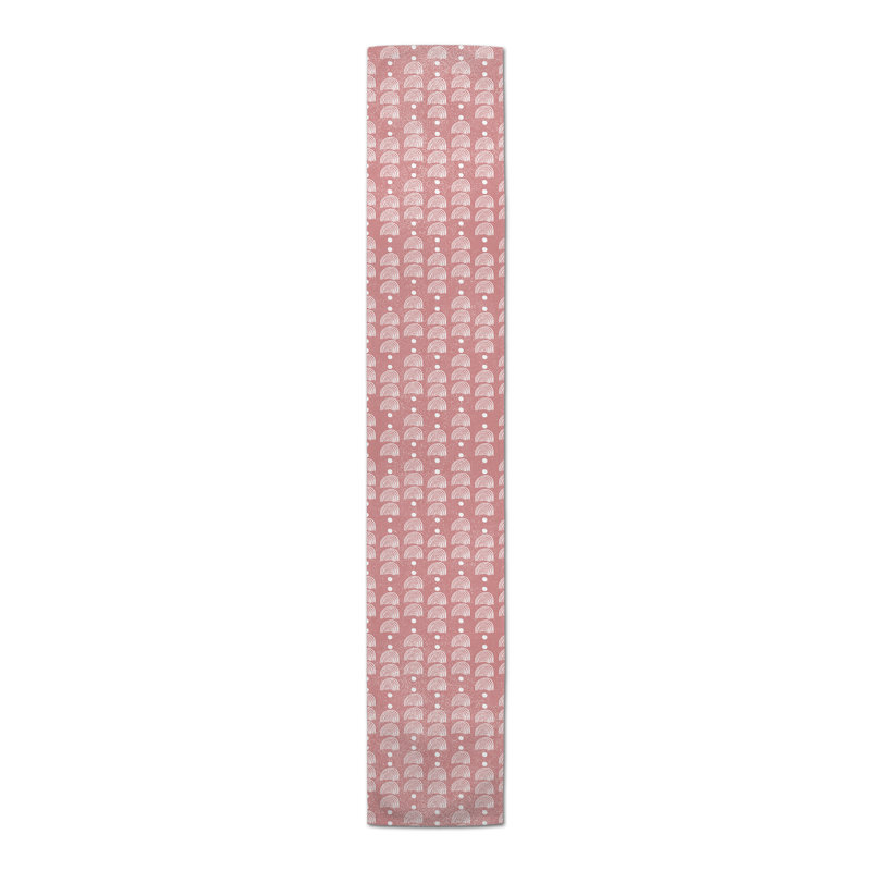 Chemin de table rectangulaire en polyester Alfea, 72 po x 16 po, Jaune