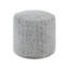 Repose-pieds cylindrique rembourré en tissu de chenille