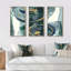 Mettalic indigo et or II - ensemble d'art mural sur toile encadré chic et luxueux 3-1579610535-1579610533