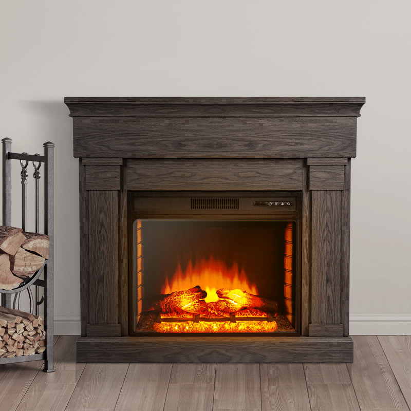 47.6'' W Electric Fireplace, Gray