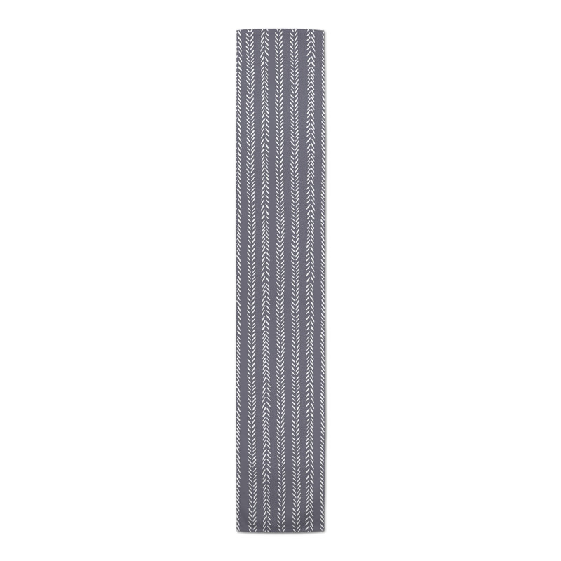 Chemin de table Carnanreagh, 72 po x 16 po, Gris foncé