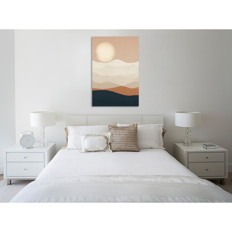 "Mojave Mountains And Moon Crop", toile tendue par Ryan Fowler, H 48 po x l 32 po x P 1,5 po