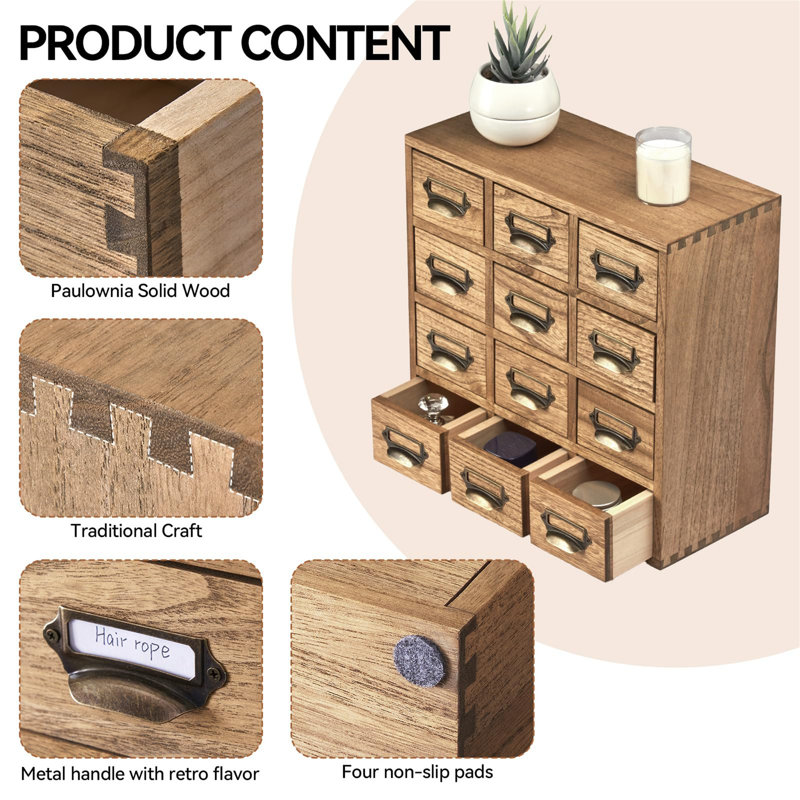 Manufactured Wood Desk Organiser, Brown